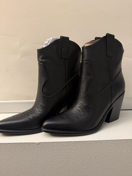 Marc Fisher Shoes - NEW Marc Fisher LTD Black Leather Cowboy Boots | Women’s 8 |